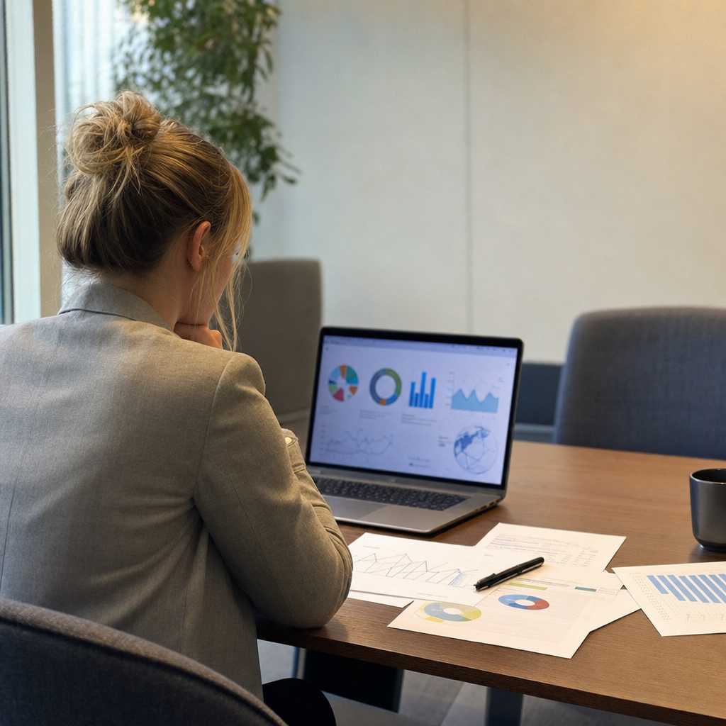 Professional business woman representing a high-quality sales lead from newly registered domains.